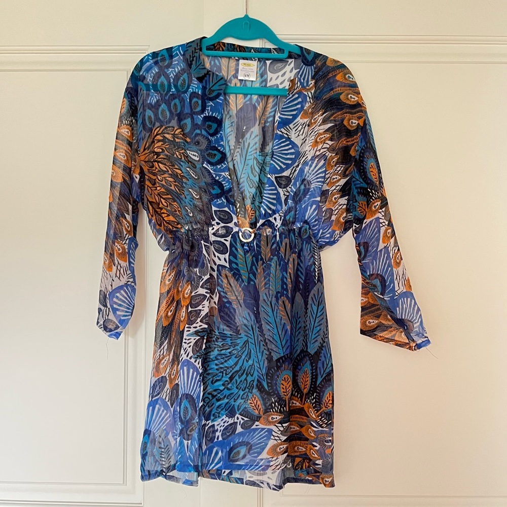 Patterned Swimsuit Coverup